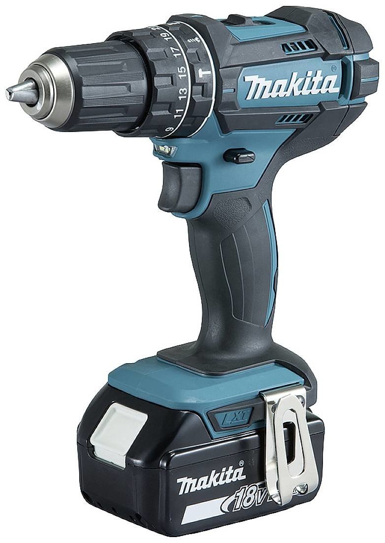 Makita DHP482F3JB 2cestný-aku příklepový šroubovák akumulátor, 2 akumulátory, vč. nabíječky