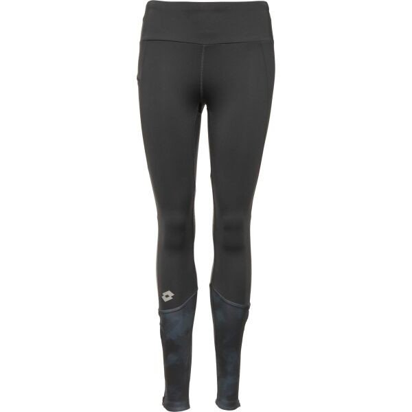 Lotto RUNNING W II LEGGINGS PRT 2 Dámské běžecké legíny, tmavě šedá, velikost L