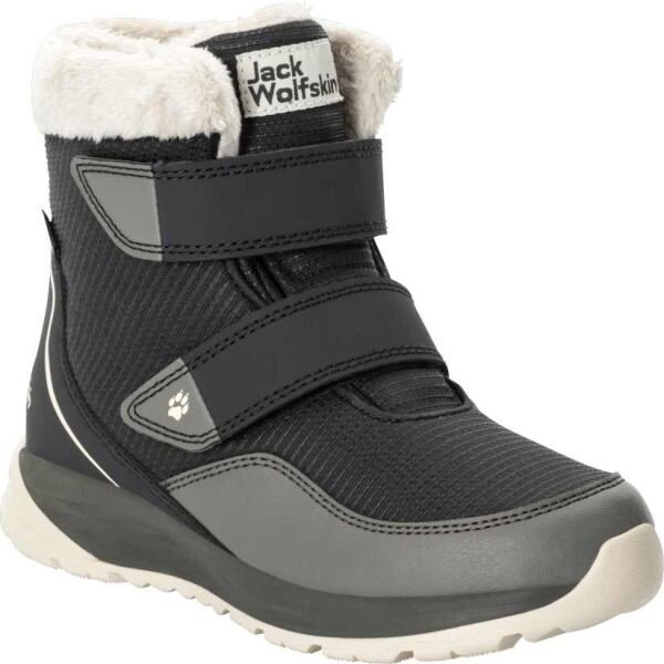 Jack Wolfskin POLAR WOLF TEXAPORE MID VC K Dětská zimní obuv, černá, velikost 37