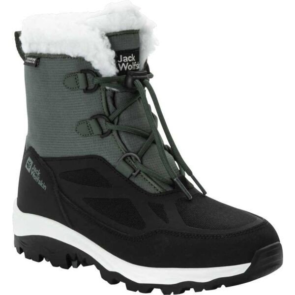 Jack Wolfskin VOJO SHELL XT TEXAPORE MID K Dětská zimní obuv, černá, velikost 39