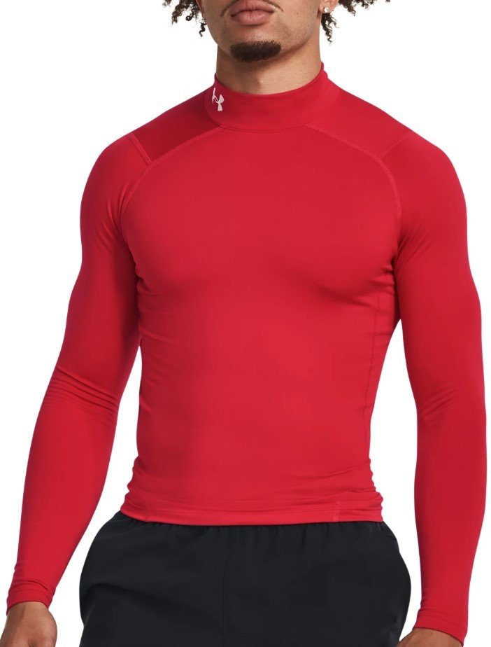 Triko s dlouhým rukávem Under Armour UA CG Armour Comp Mock-RED