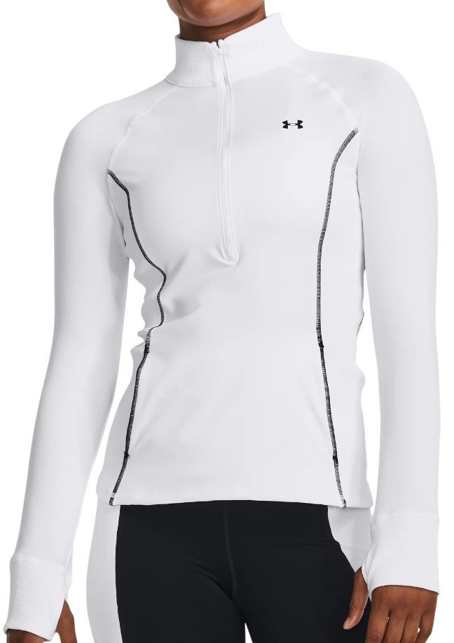 Triko s dlouhým rukávem Under Armour UA Train CW 1/2 Zip-WHT