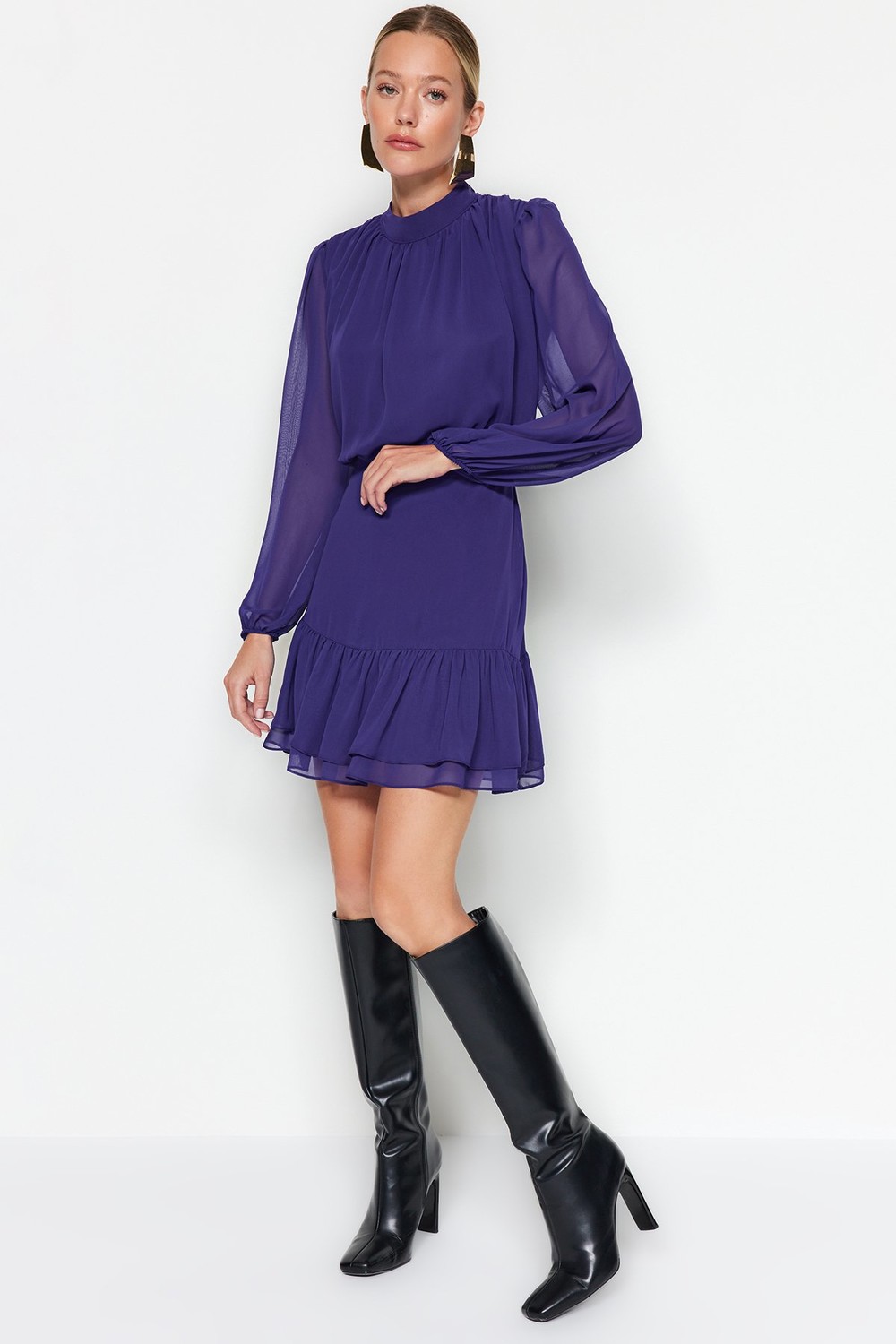 Trendyol Purple Woven Woven Dress