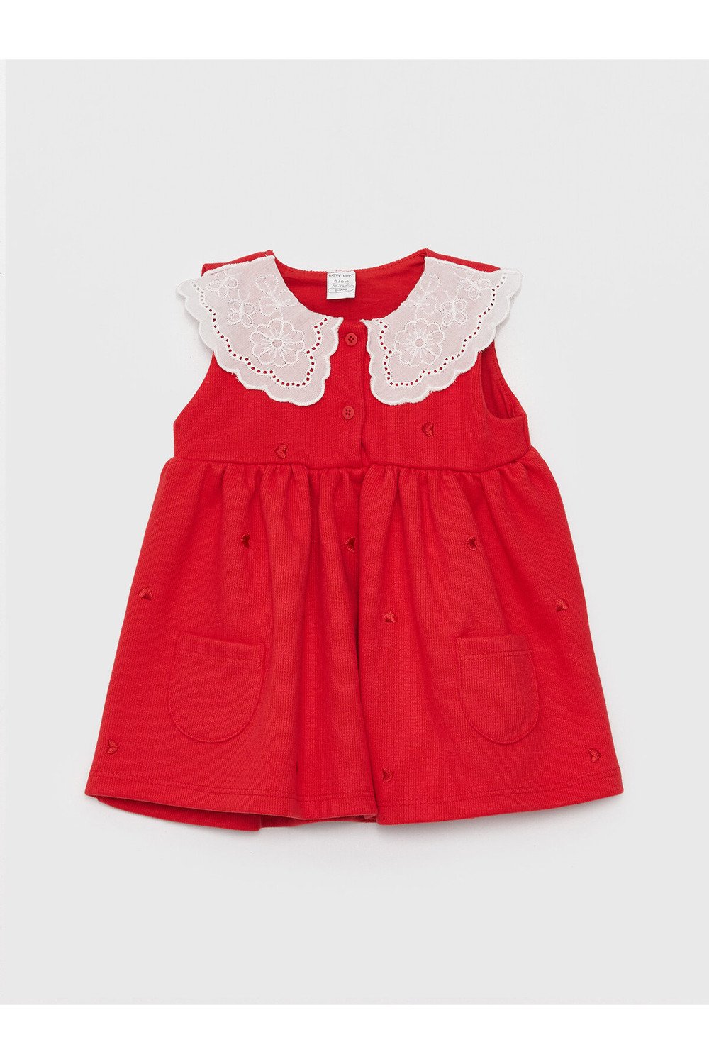 LC Waikiki Baby Girl Dress with Embroidery Collar