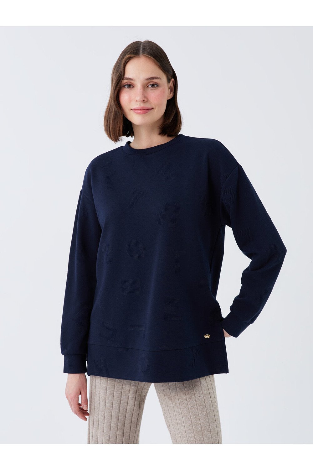 LC Waikiki Women's Crew Neck Printed Long Sleeve Sweatshirt