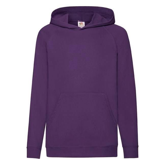 Purple Fruit of the Loom Kids Hoodie