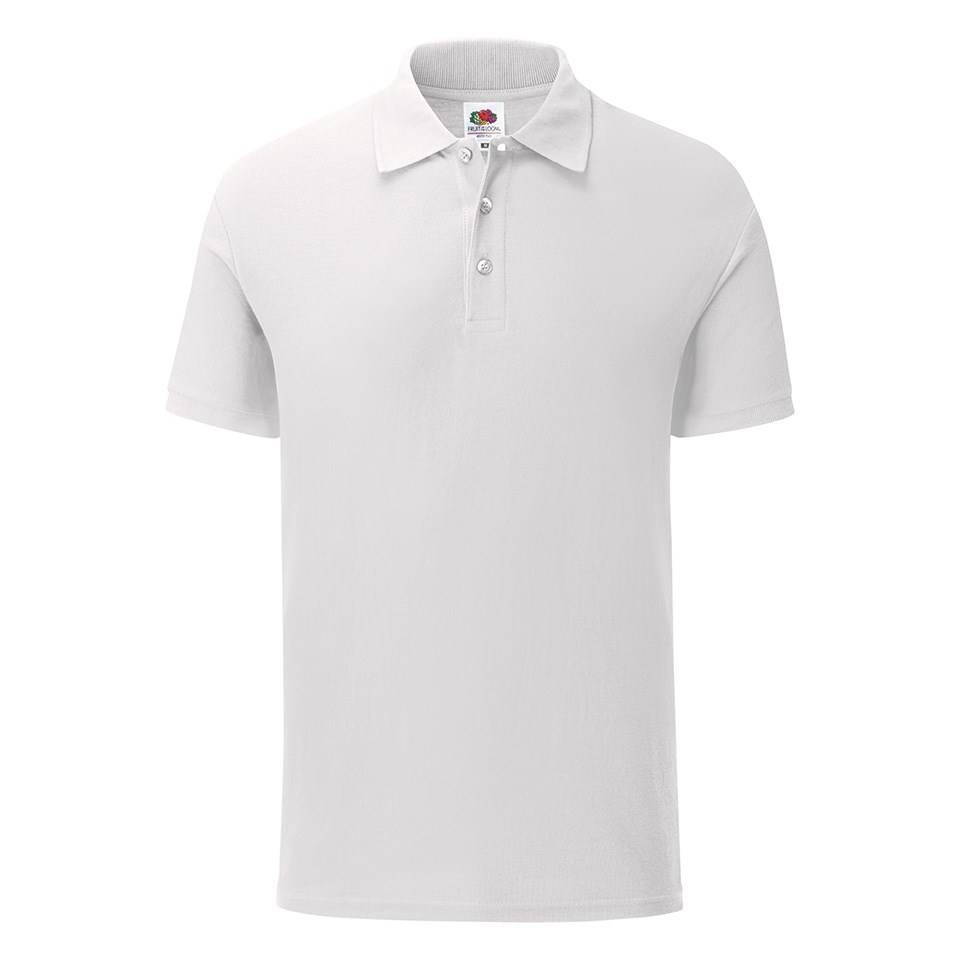 Biała koszulka męska polo Tailored Fit Friut of the Loom