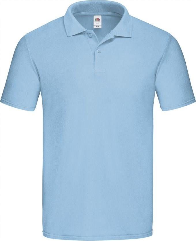 Blue Men's Polo Shirt Original Polo Friut of the Loom