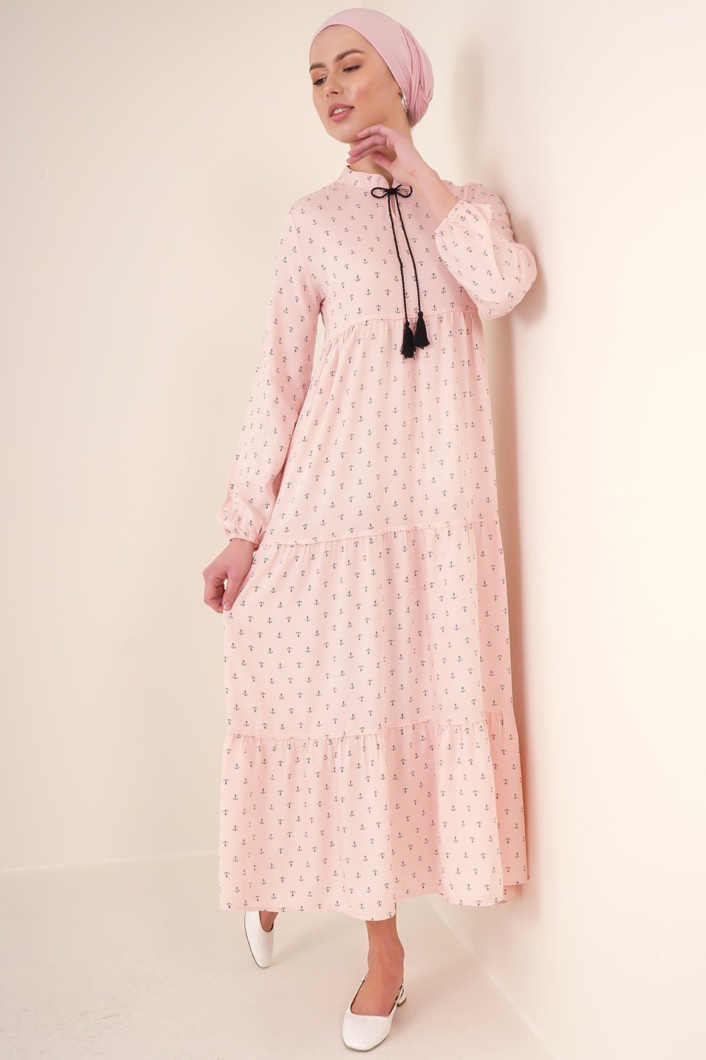 Bigdart 1627 Desert Lace-up Hijab Dress
