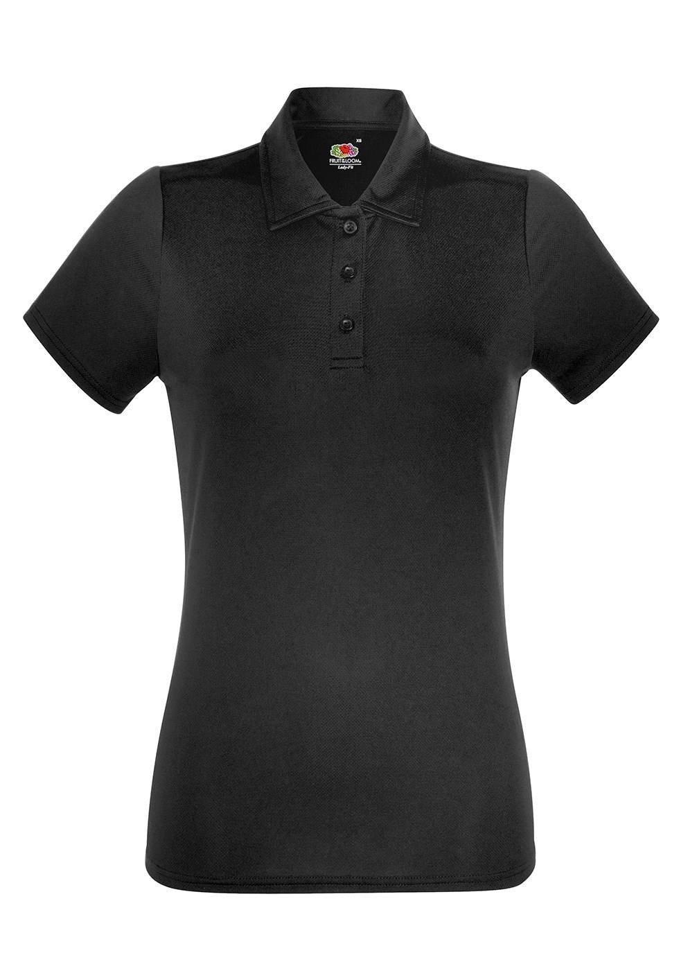 Performance PoloFruit of the Loom Black T-shirt
