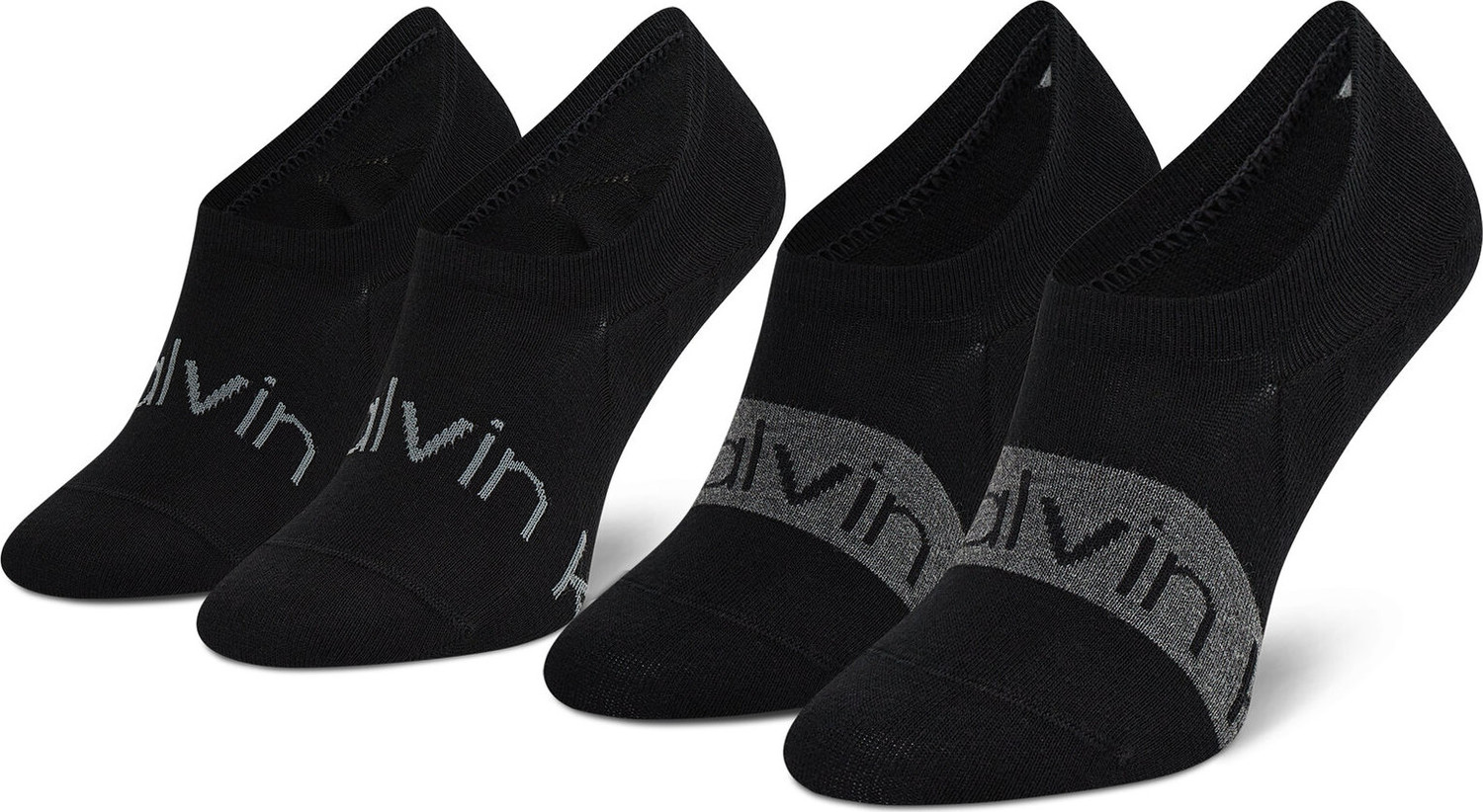 Sada 2 párů pánských ponožek Calvin Klein 701218713 Black 002
