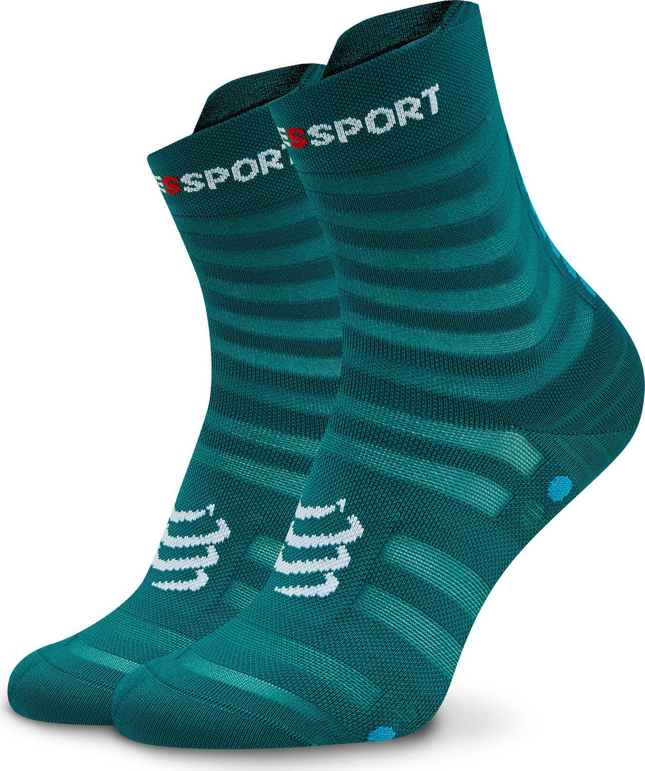 Klasické ponožky Unisex Compressport Pro Racing Socks V4.0 Ultralight Run High XU00050B Shaded/Hawaiian 118