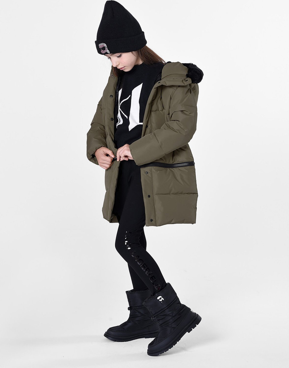 Čepice Karl Lagerfeld Kids Z11060 Black 09B