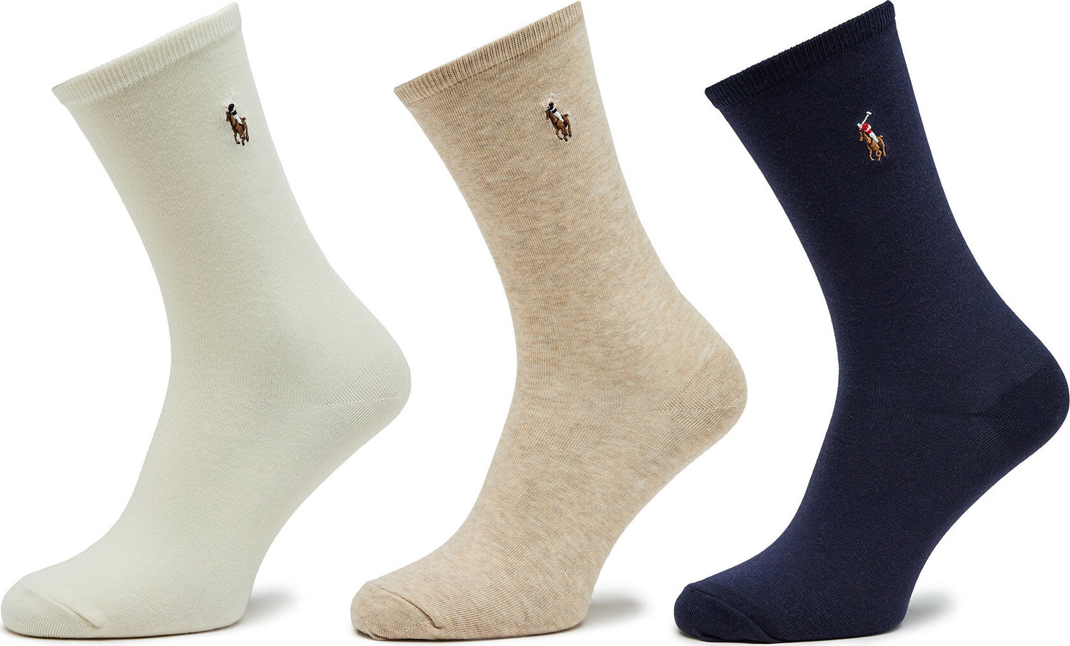 Sada 3 párů dámských vysokých ponožek Polo Ralph Lauren 455923549002 Multi 999