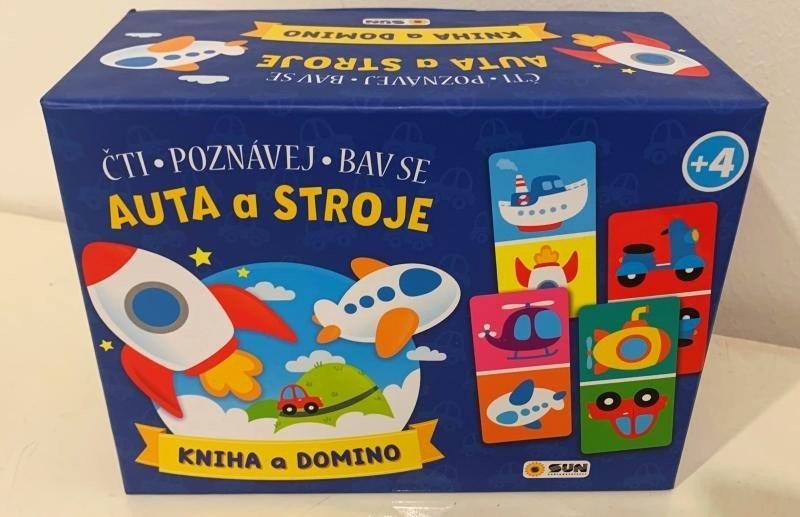 Kniha a domino - Auta a stroje