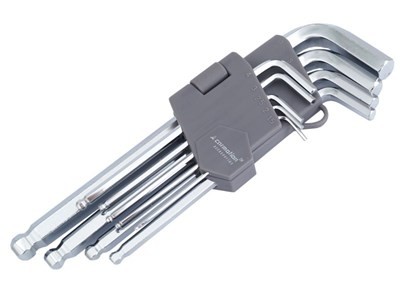 Carmotion 86721 Šestihranné klíče, kulové, 180 mm, velikosti 1,5 - 10 mm, 9 ks