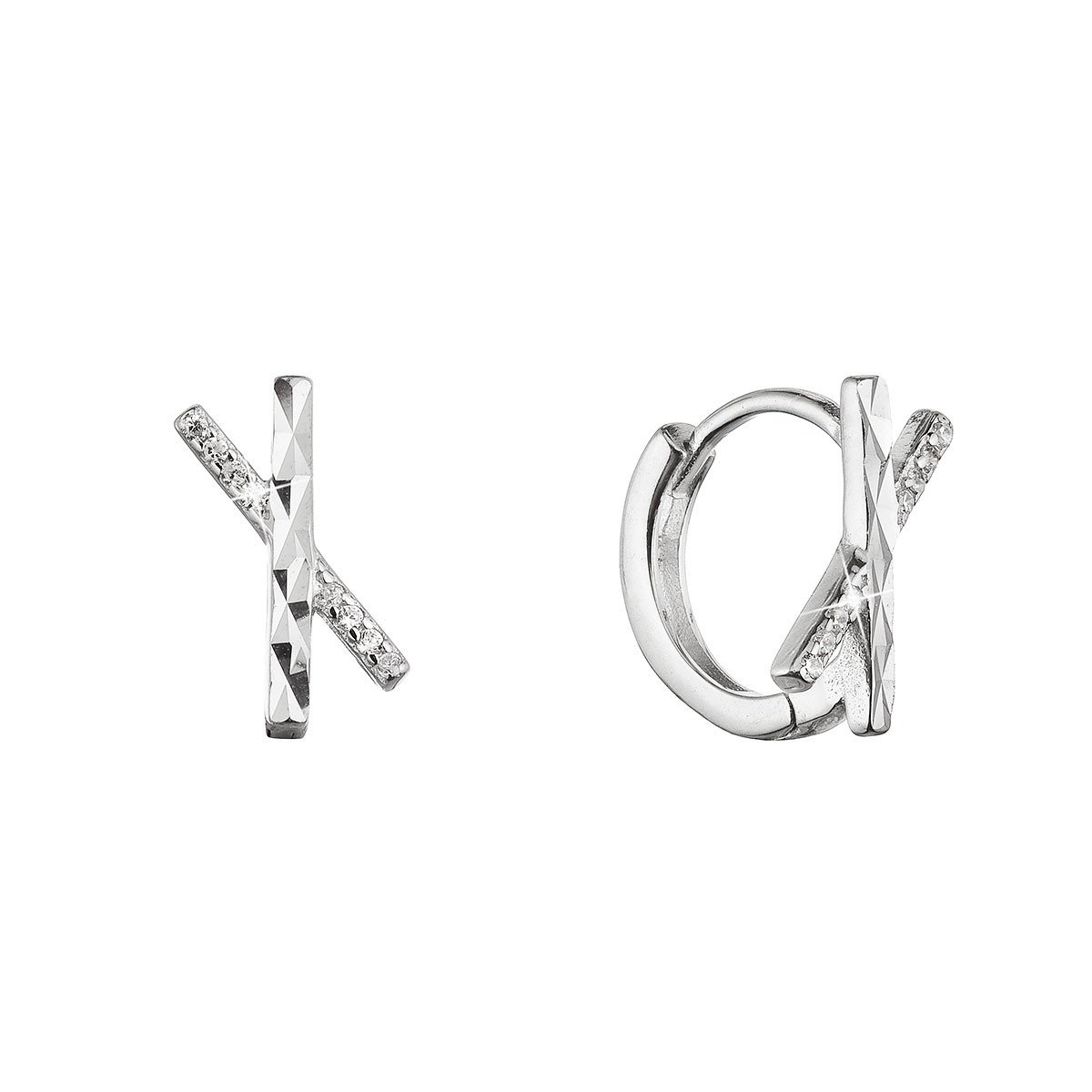 Evolution Group Stříbrné náušnice 