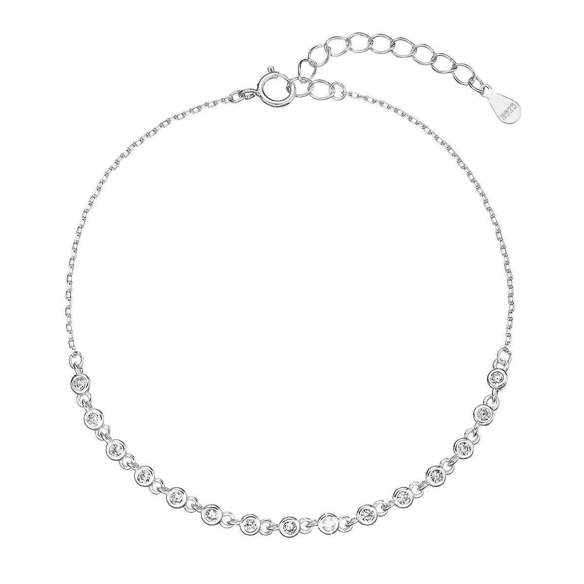 Evolution Group Stříbrný náramek s malými zirkony 13031.1