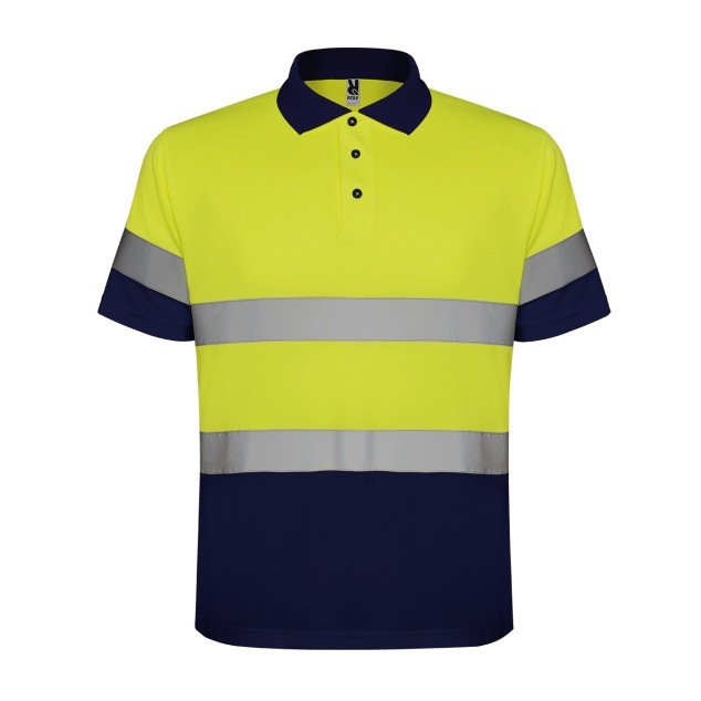 Pánská reflexní polokošile Roly Polaris - žlutá svítící-navy, S