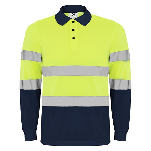 Pánská reflexní polokošile Roly Polaris 1/1 - žlutá svítící-navy, S