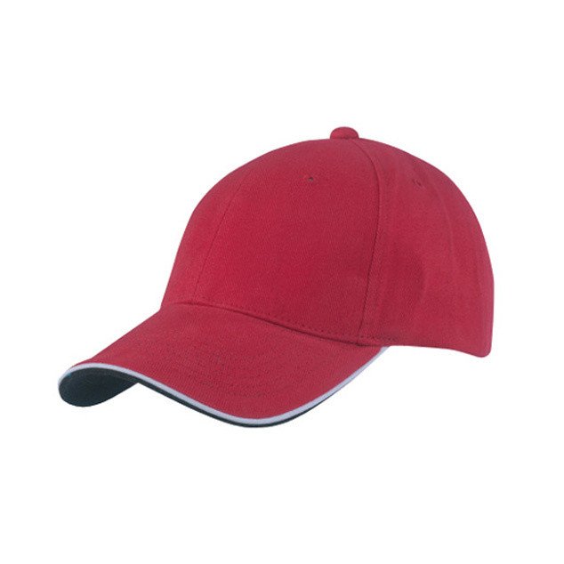 Kšiltovka CoFEE Piping - červená-bílá