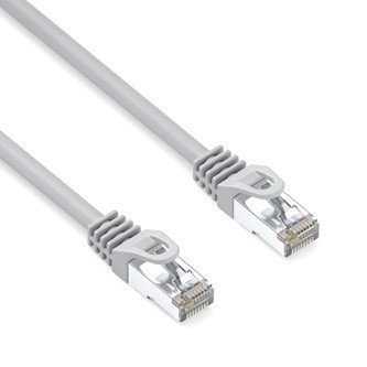 Síťový LAN kabel S/FTP patchcord, Cat.6a, RJ45 samec - RJ45 samec, 5 m, dvojitě stíněný, LSOH, šedý, 10 Gb/s, economy