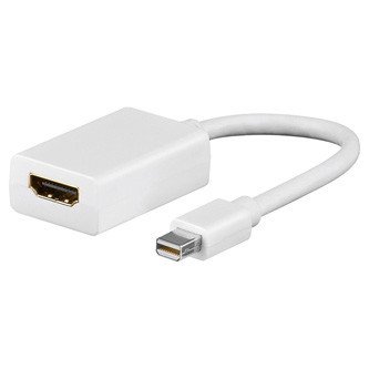 Video převodník, mini DisplayPort samec - HDMI samice, HDMI 1.3 - Standard, bílý, Logo