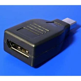 Video redukce, mini DisplayPort samec - DisplayPort samice, černá, Logo 32744