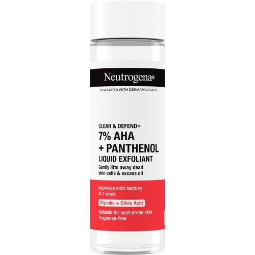 Neutrogena Clear & Defend+ Liquid Exfoliant 125 ml tekutý peeling s aha kyselinami a panthenolem unisex