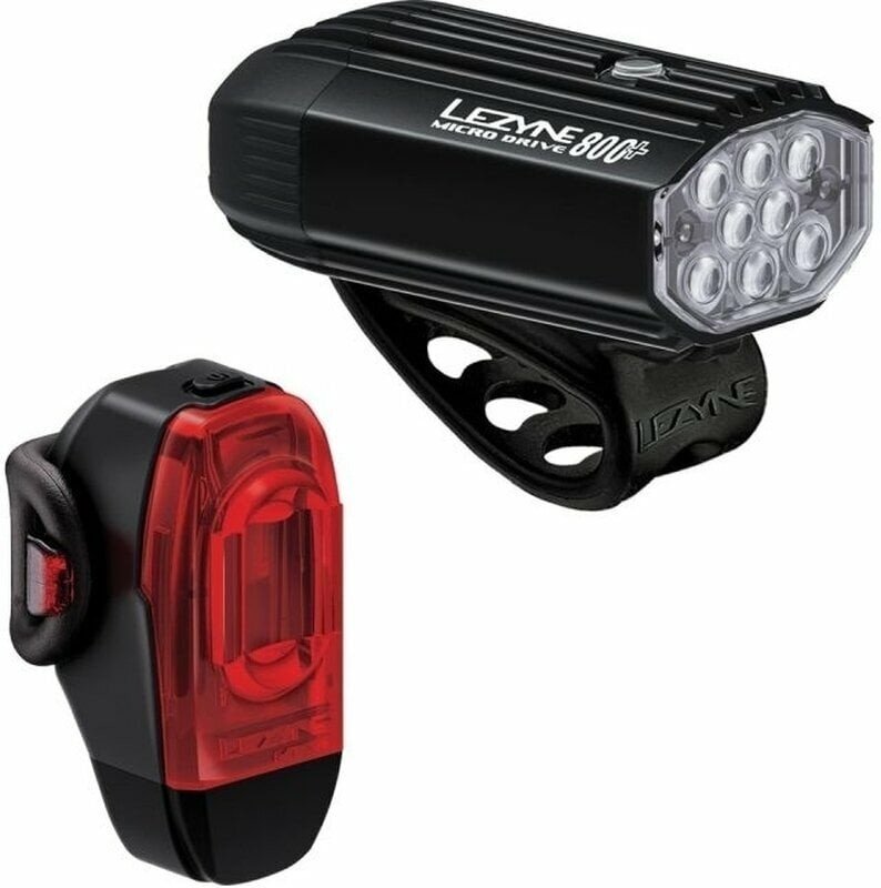 Lezyne Micro Drive 800+/KTV Drive+ Pair Satin Black/Black