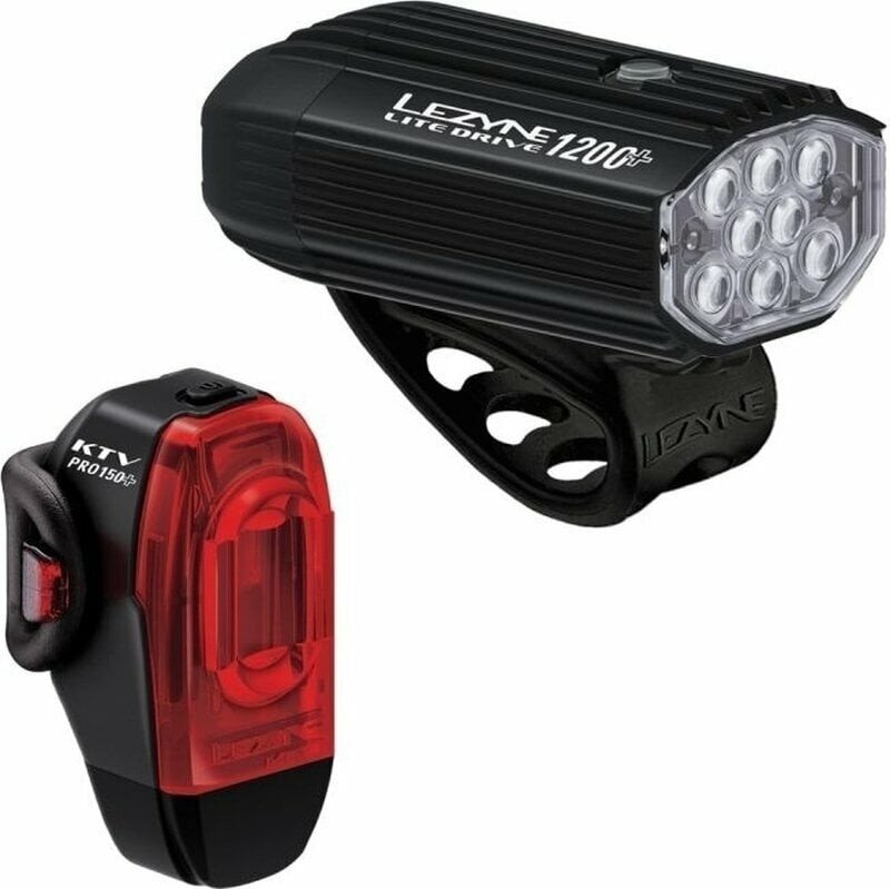 Lezyne Lite Drive 1200+/KTV Drive Pro+ Pair Satin Black/Black