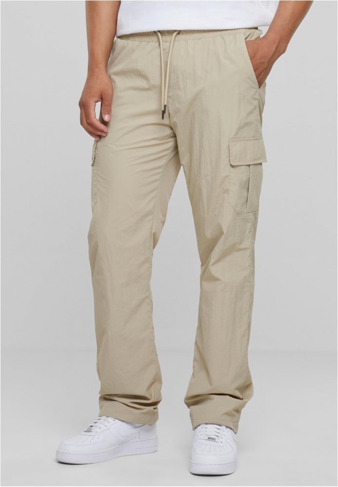 Straight Leg Nylon Cargo Pants - concrete 3XL
