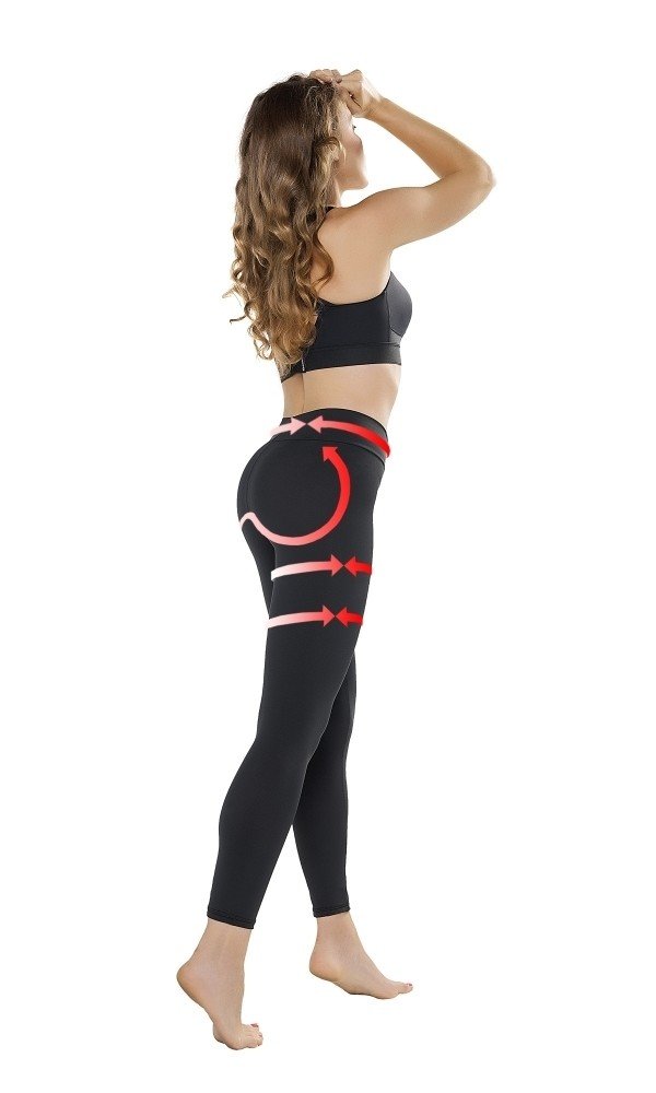 Dámské legíny Push-up Leggings Anti Cellulite - Gwinner - L - černá