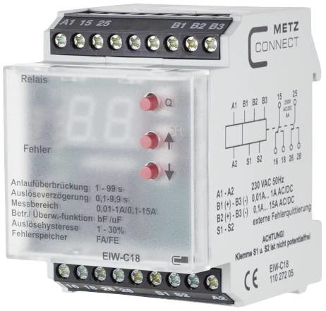 monitorovací relé 230 V/AC (max) 2 přepínací kontakty Metz Connect 11027205 1 ks