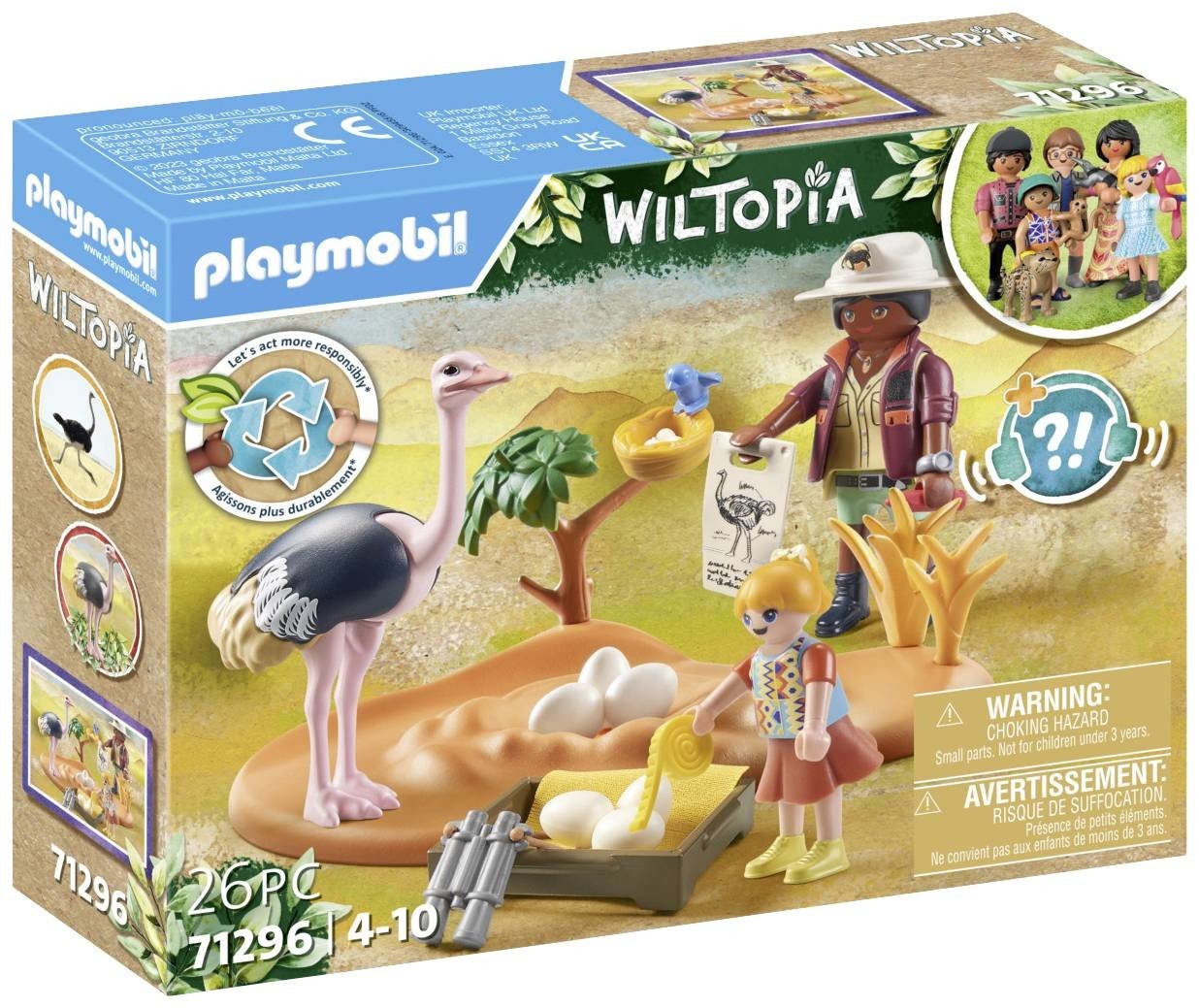 Playmobil® Wiltopia Pro plyn u papa pštros 71296