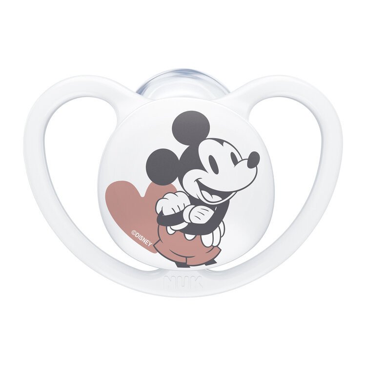 NUK Dudlík Space Disney Mickey v boxu, šedý 0-6m