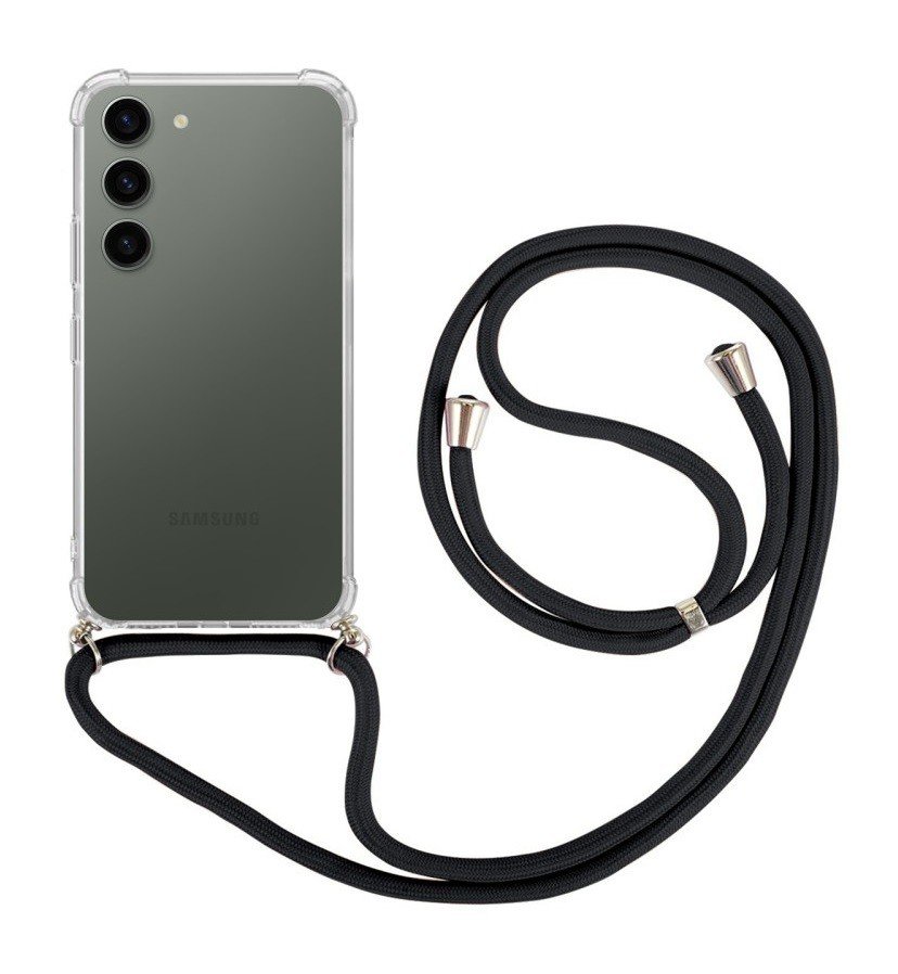 Kryt TopQ Samsung S23 s černou šňůrkou průhledný 106696