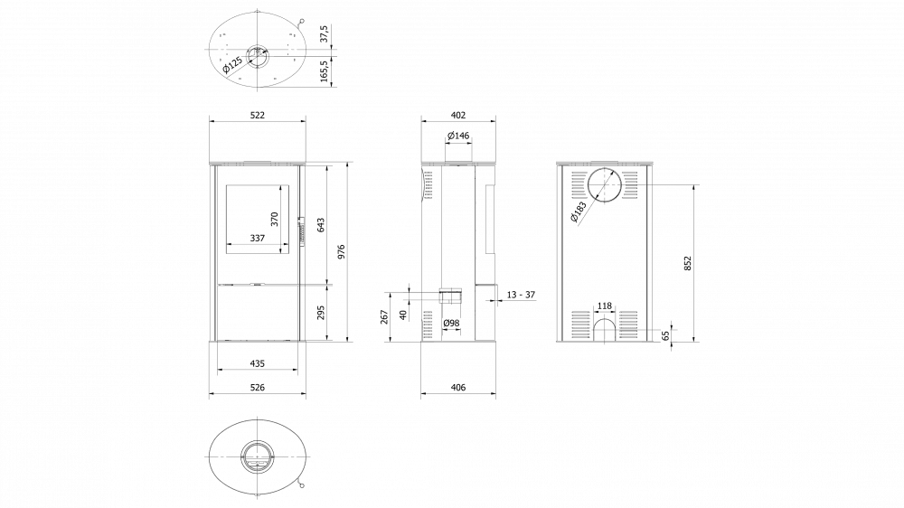 KRATKI krbová kamna ROLLO