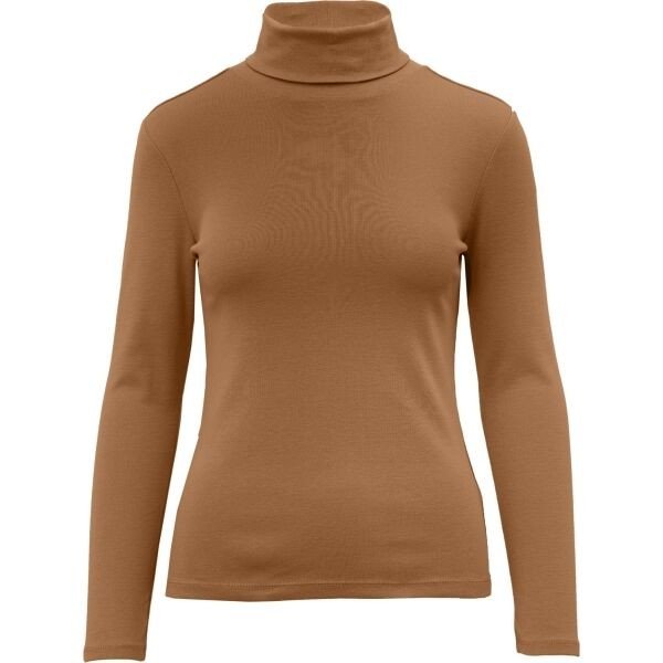s.Oliver RL T-SHIRT LONG SLEEVE POLO NECK NOOS Tričko s dlouhým rukávem, hnědá, velikost 36