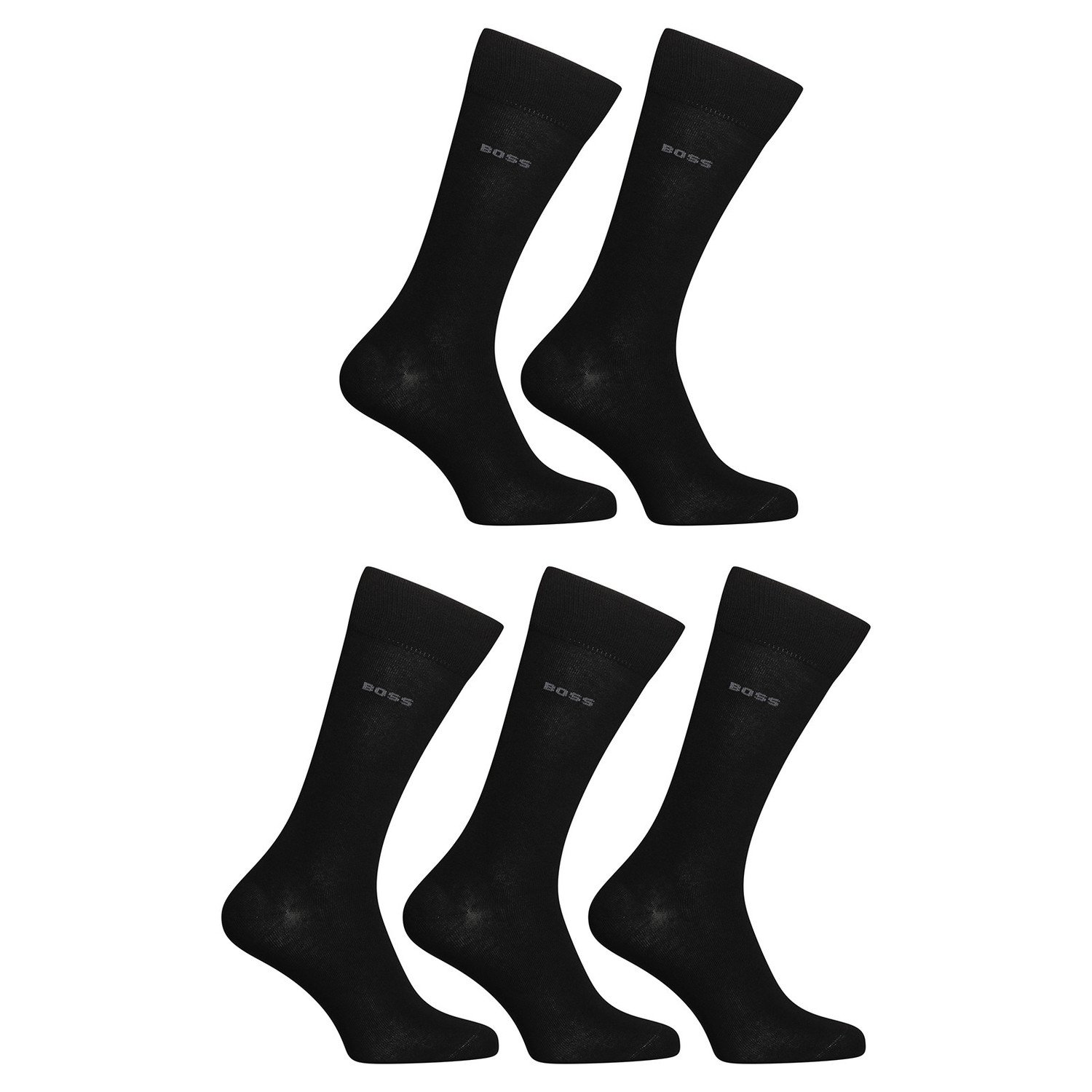 5PACK ponožky Hugo Boss vysoké černé (50478221 001) L