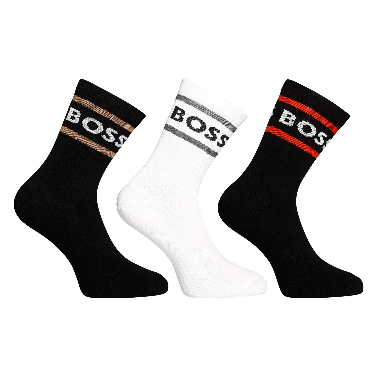 3PACK ponožky Hugo Boss vysoké vícebarevné (50469371 968) M