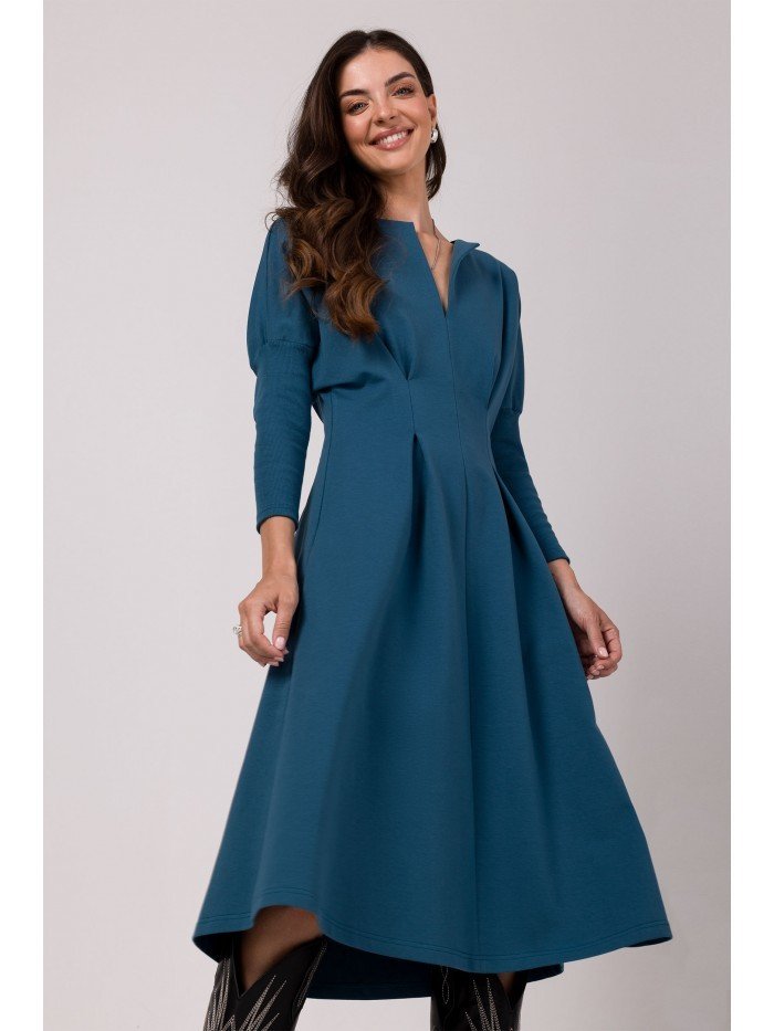 BeWear Dámské volnočasové šaty Nanel B273 mořská modrá S