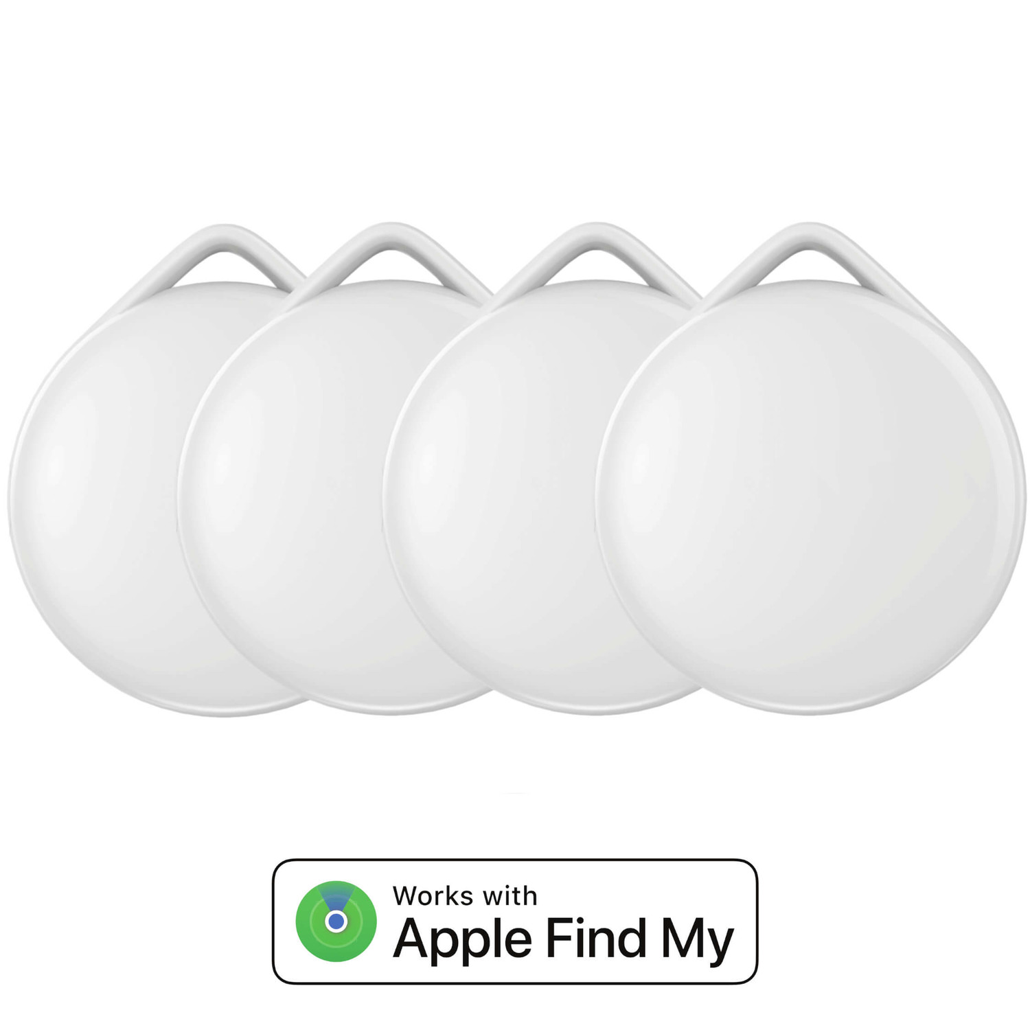 Set 4 ks ARMODD iTag bílý bez loga (AirTag alternativa) s podporou Apple Find My (Najít)