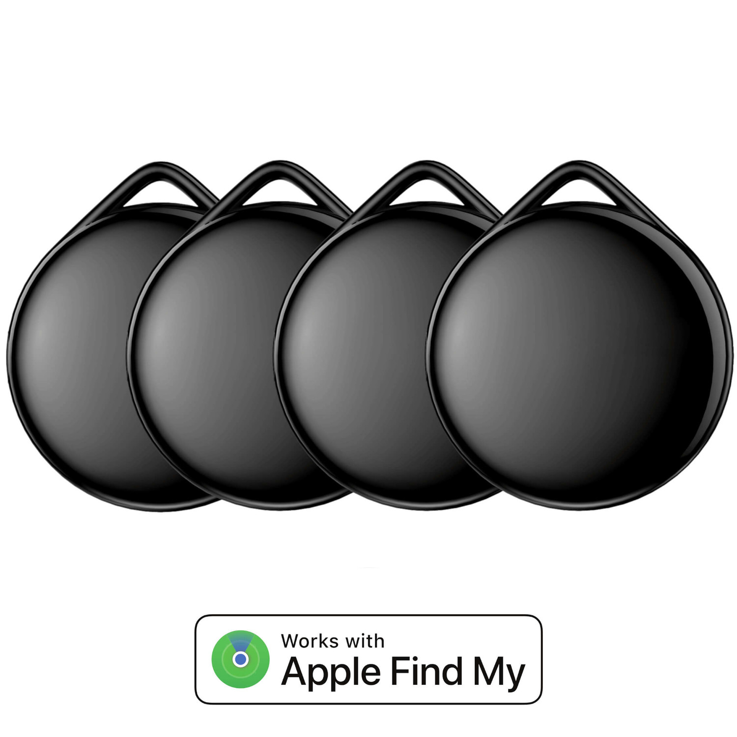 Set 4 ks ARMODD iTag černý bez loga (AirTag alternativa) s podporou Apple Find My (Najít)