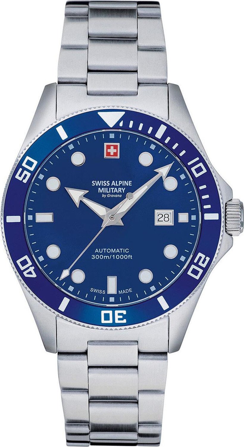 Hodinky Swiss Alpine Military 7095.2135 Silver/Blue