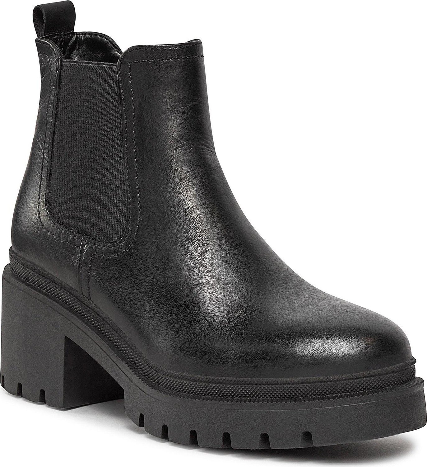 Kotníková obuv s elastickým prvkem Tamaris 1-25459-41 Black Leather 003
