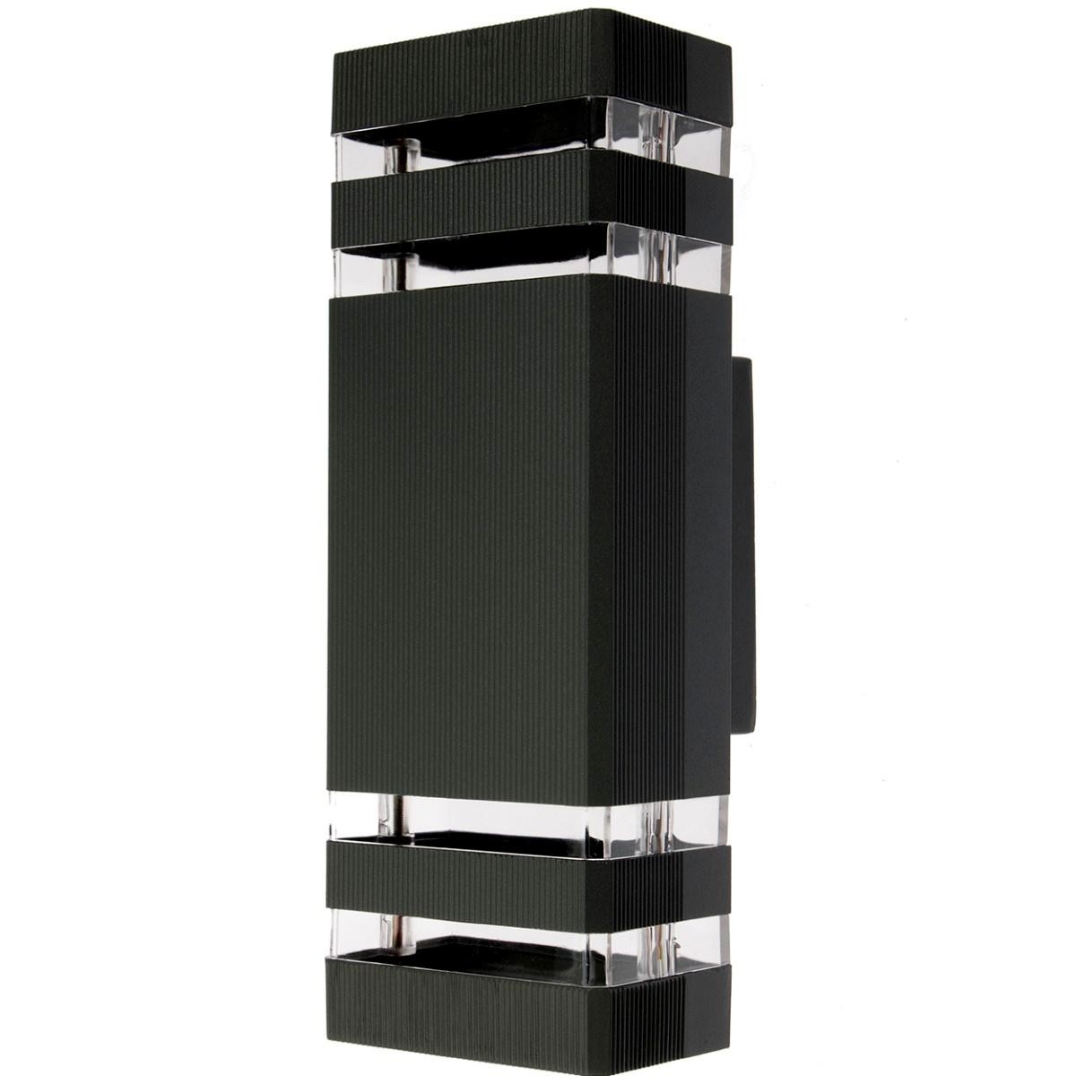 Lumiled Svítidlo zahradní fasádní Podwójny góra dół VELA II LED 2x GU10 černá IP54