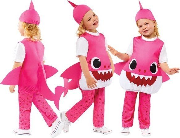 Kostým Baby Shark růžový 3-4 roky - EPEE Merch - Amscan