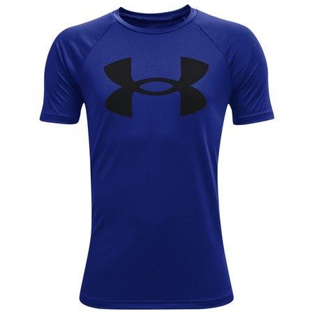 Under Armour Chlapecké triko Tech Big Logo SS blue YS, Modrá, 127, –, 137
