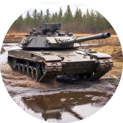 Jedlý papír vojenský tank 19,5cm PICTURE
